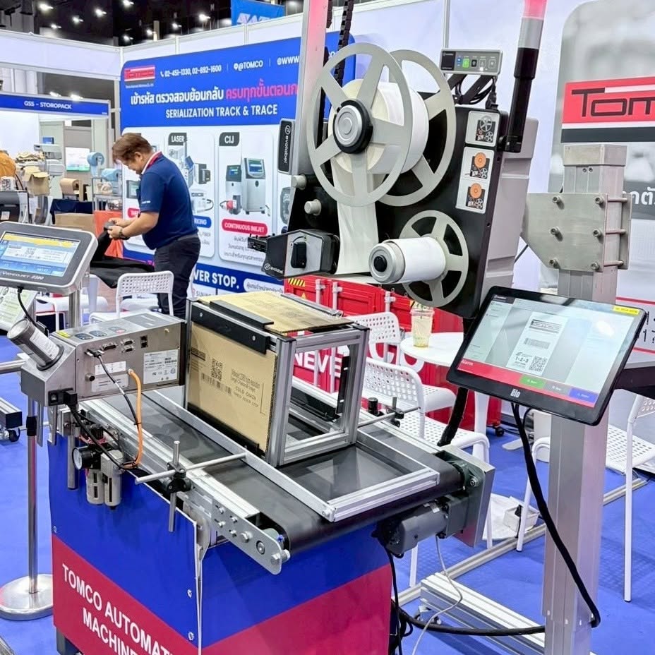 TOMCO staff demonstrating machinery at Cold Chain Exhibition 2026